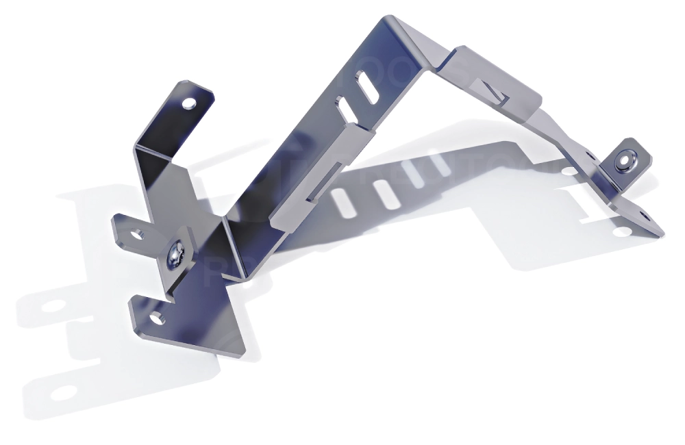 Part bent on press brake